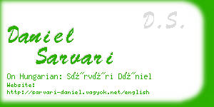 daniel sarvari business card